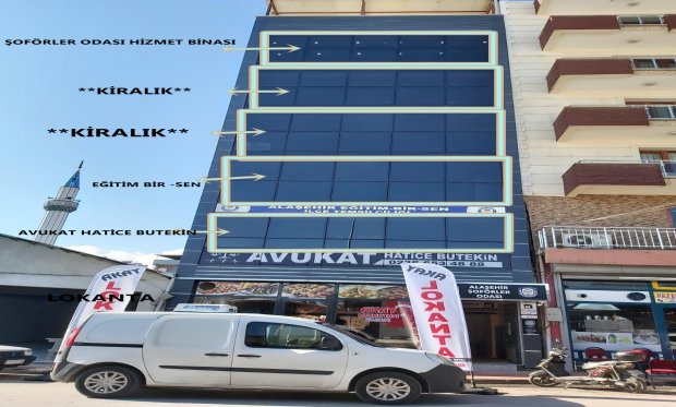 ŞOFÖRLER ODASI HİZMET BİNAMIZDA KİRALIK DÜKKAN