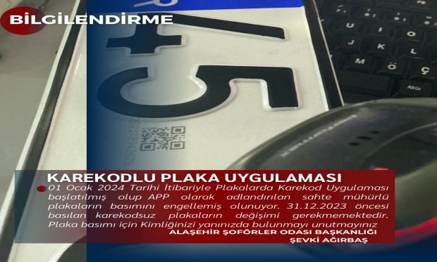 '' KAREKODLU PLAKA HAKKINDA''