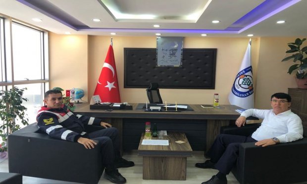 İlçe Jandarma Komutanımız Mesut Çetin'den Odamıza Ziyaret